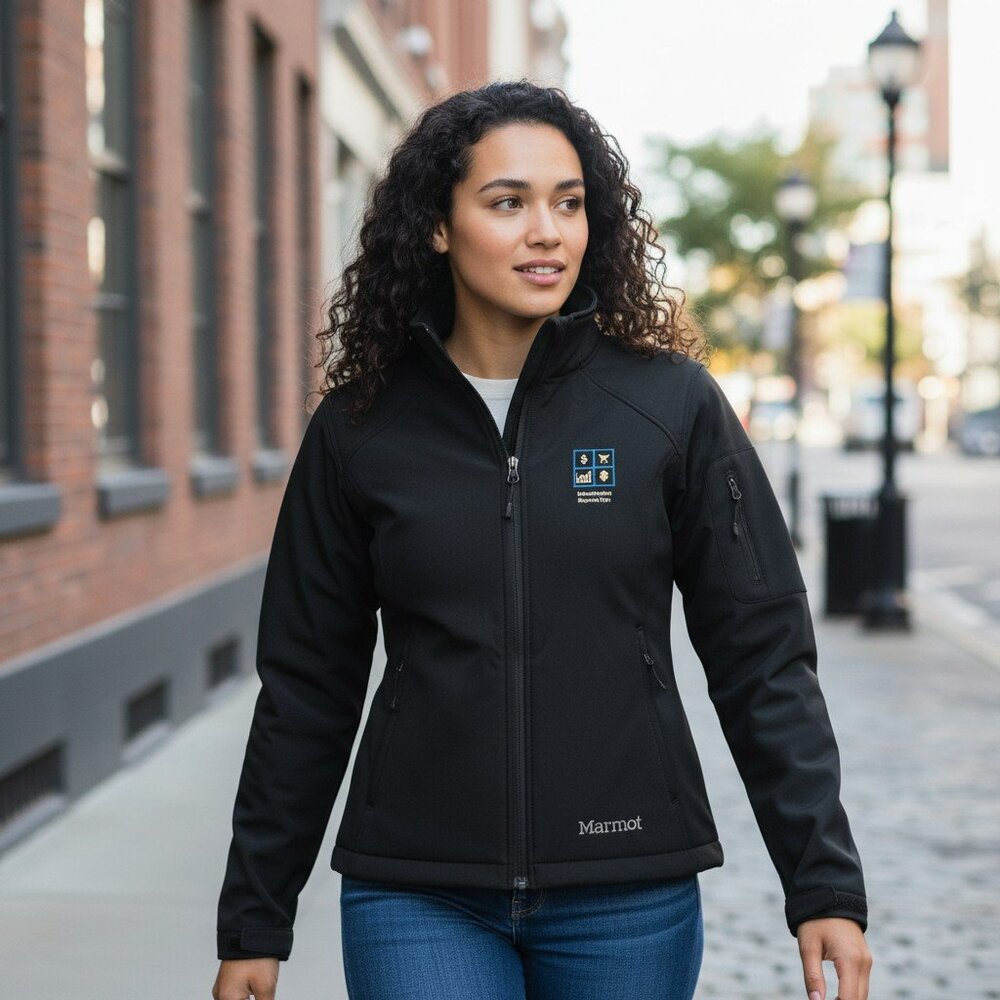 Marmot Gravity Jacket Women's Black Softshell Full Zip Fleece Lined XS/TP